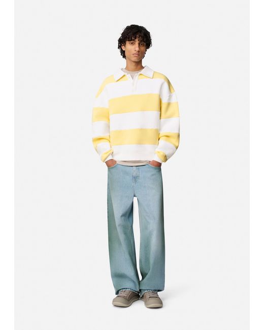 Axel Arigato Yellow Shift Striped Sweatshirt for men