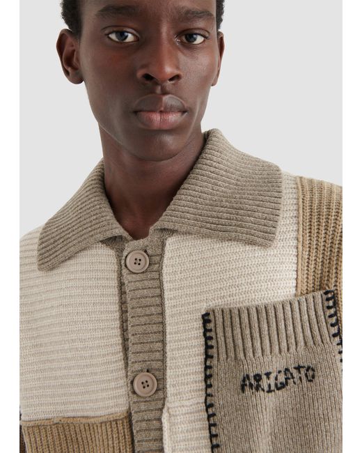 Axel Arigato Natural Franco Patch Cardigan for men