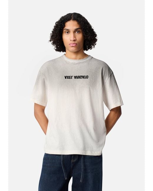 Axel Arigato White Distort Spray T-Shirt for men