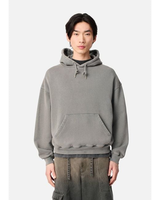 Axel Arigato Gray Distort Washed Hoodie for men