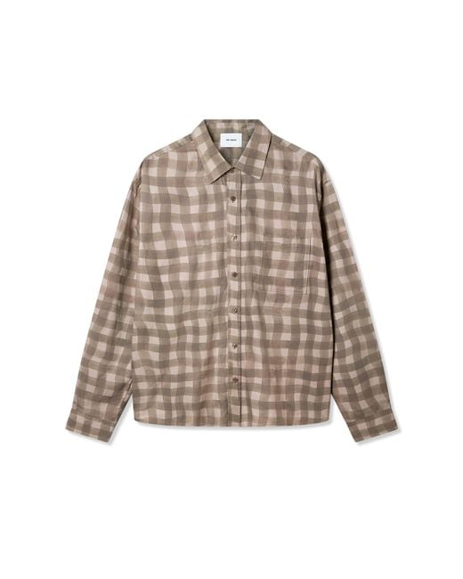Axel Arigato Natural Distort Gingham Shirt for men