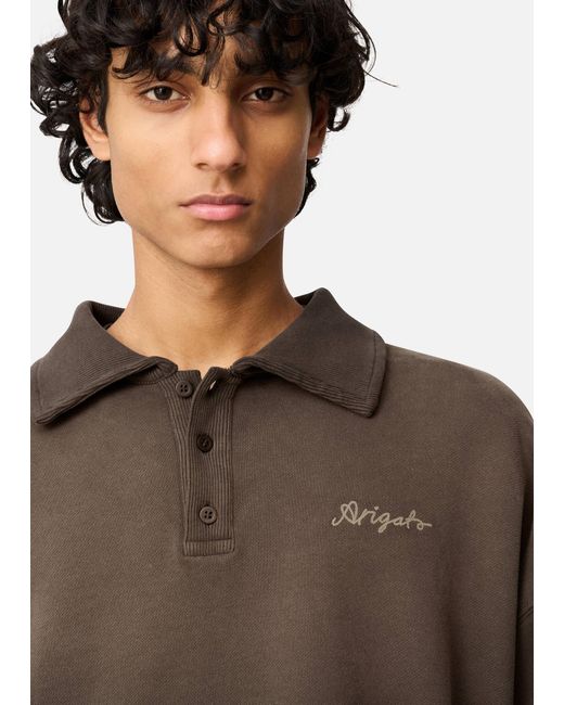 Axel Arigato Brown Maze Polo Sweater for men