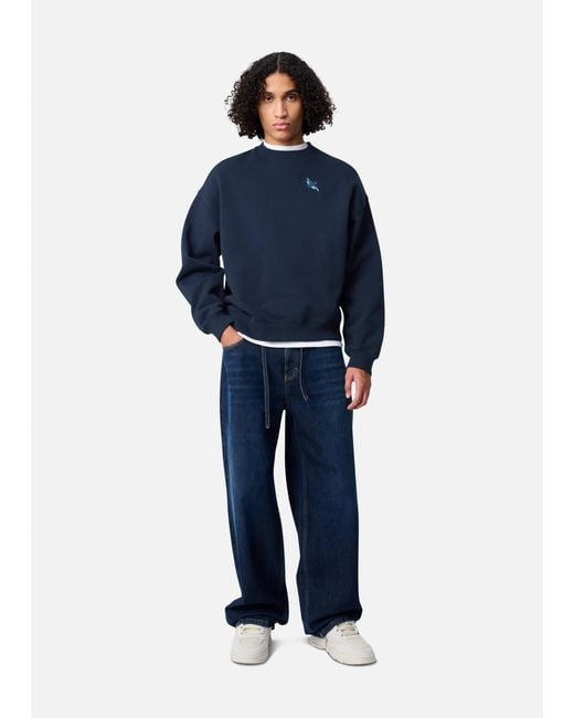 Axel Arigato Blue Micro Bee Bird Sweatshirt for men