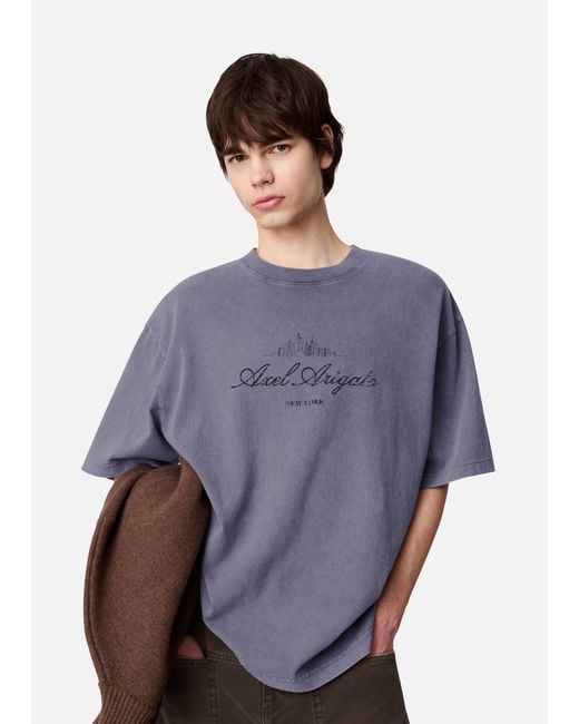 Axel Arigato Blue Nyc Washed Sky T-Shirt