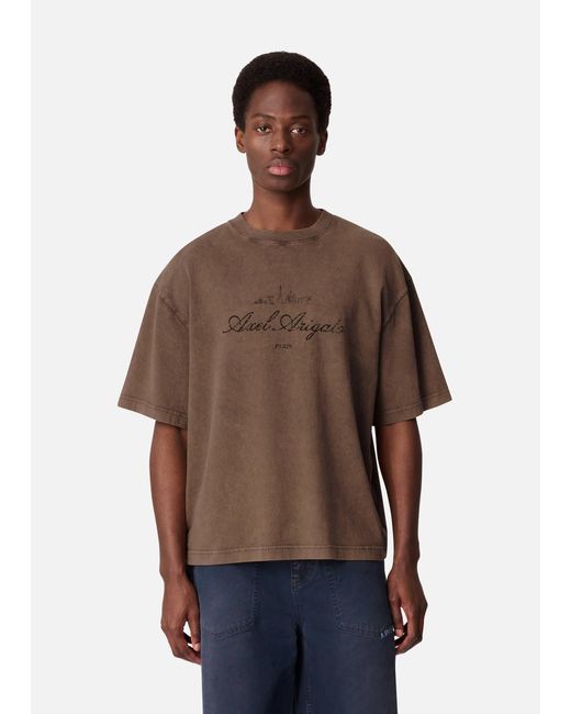 Axel Arigato Brown Paris Washed Sky T-Shirt