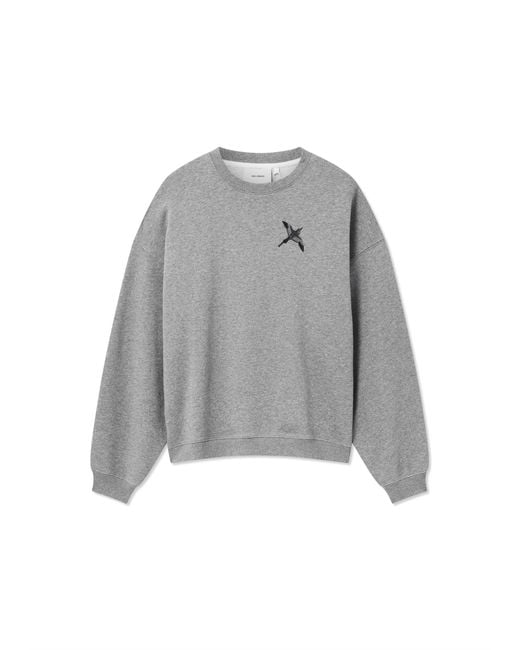 Axel Arigato Gray Micro Bee Bird Sweatshirt for men