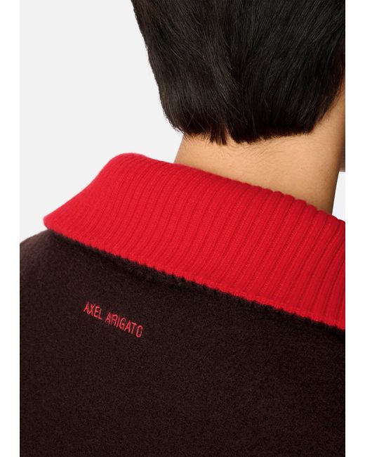 Axel Arigato Red Trace Half Zip Sweater for men