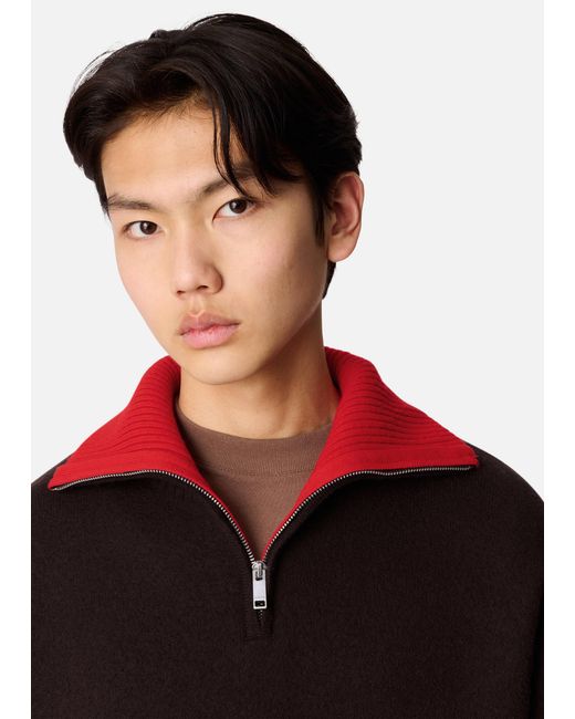 Axel Arigato Red Trace Half Zip Sweater for men