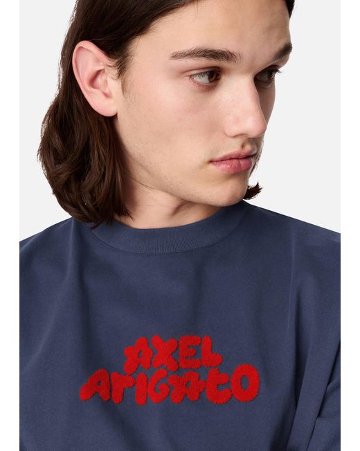Axel Arigato Blue Flock T-Shirt for men