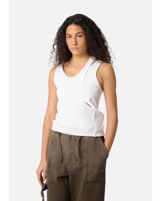 Axel Arigato White Rina Layered Tank Top