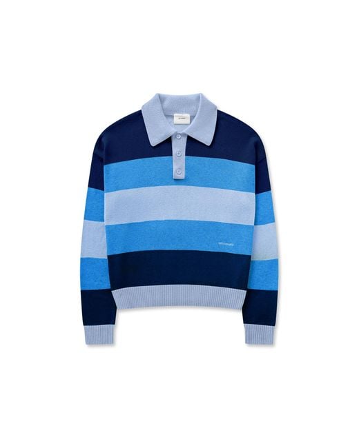 Axel Arigato Blue Marine Polo Sweater for men