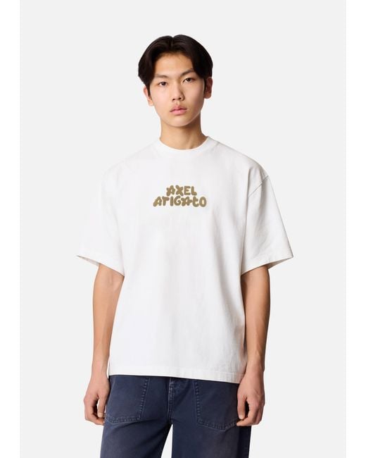Axel Arigato White Flock T-Shirt for men