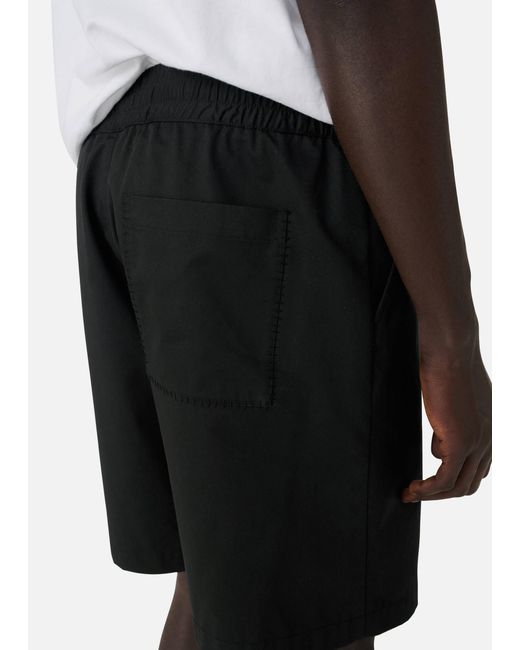 Axel Arigato Black Stitch Embroidered Shorts for men