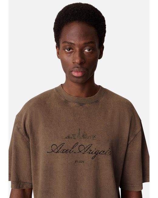 Axel Arigato Brown Paris Washed Sky T-Shirt