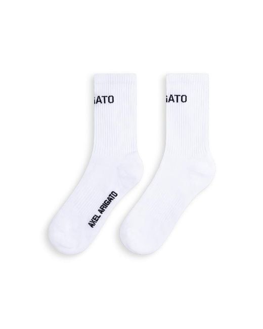 Axel Arigato White Organic Cotton-Blend Logo Tube Socks