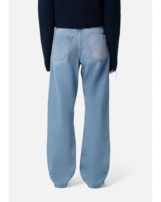 Axel Arigato Blue Zine Embroidered Patch Jeans