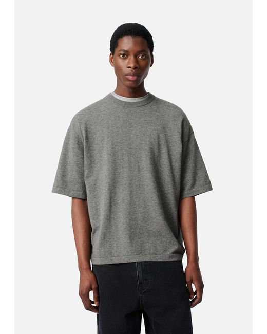 Axel Arigato Gray Distort Knitted T-Shirt for men