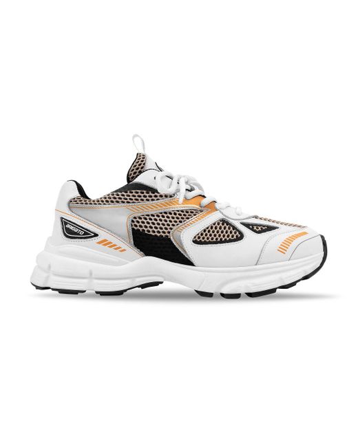 Mens Clean 90 Leather Sneakers White/Orange/Blue | Axel Arigato Sneakers \u003c  Nens Nenes