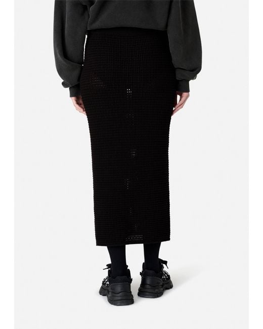 Axel Arigato Black Column Crochet Skirt