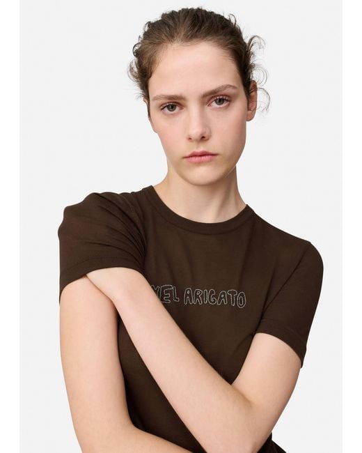 Axel Arigato Brown Arigato Sheer Top