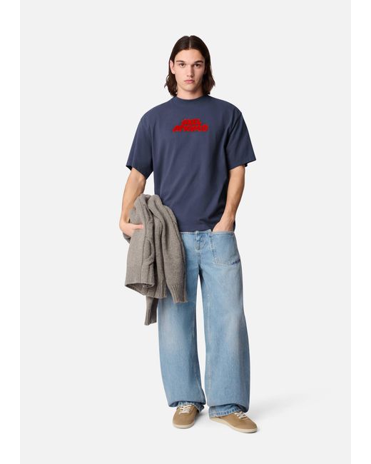 Axel Arigato Blue Flock T-Shirt for men