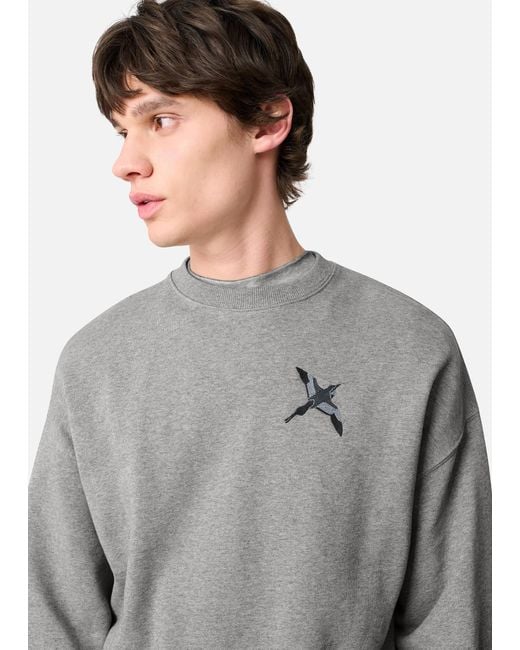 Axel Arigato Gray Micro Bee Bird Sweatshirt for men