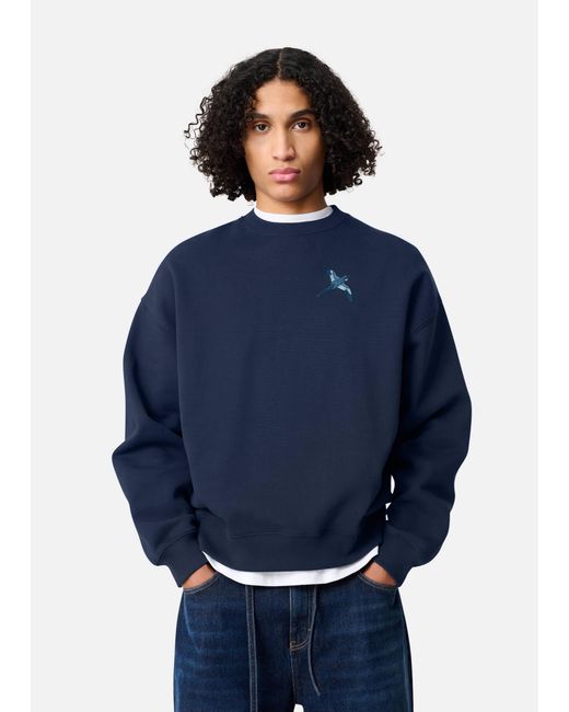 Axel Arigato Blue Micro Bee Bird Sweatshirt for men