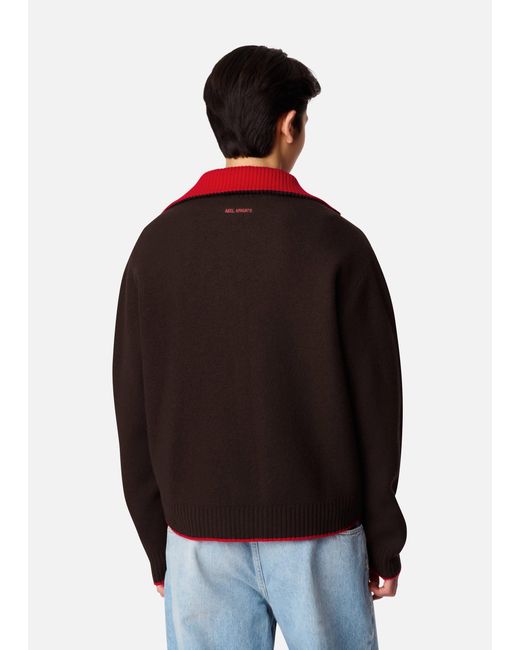 Axel Arigato Red Trace Half Zip Sweater for men