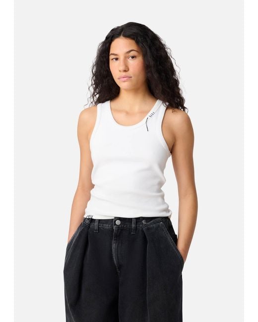 Axel Arigato White Traced Tank Top