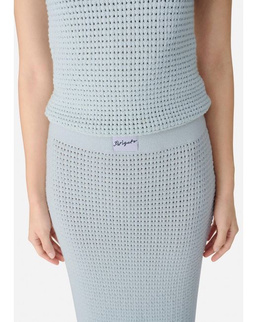 Axel Arigato Blue Column Crochet Skirt