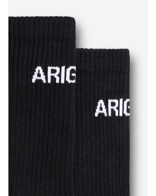 Axel Arigato Black Stretch Cotton-Blend Logo Socks