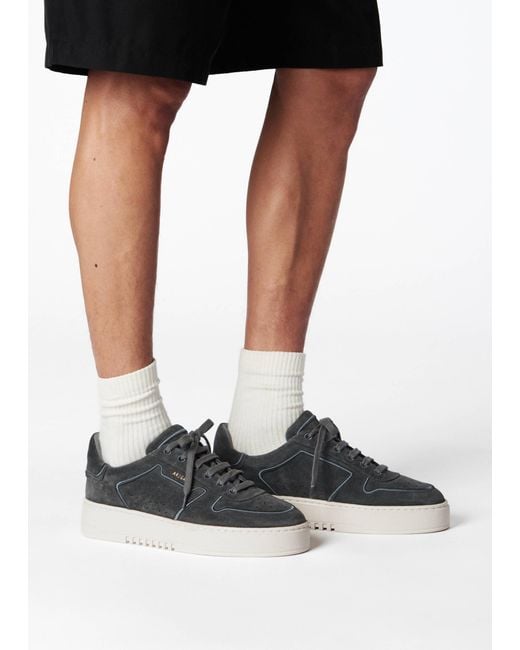 Axel Arigato Black Embroidered Suede Retro Orbit Sneakers for men