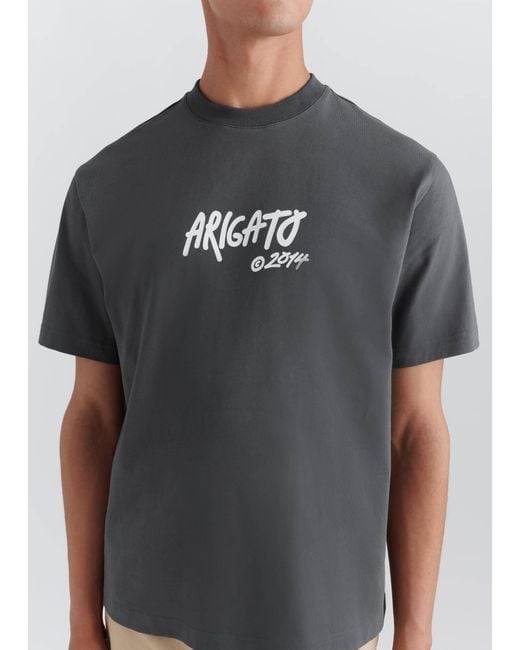 Axel Arigato Gray Arigato Tag T-shirt for men