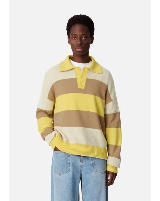 Axel Arigato Yellow Marine Polo Sweater for men