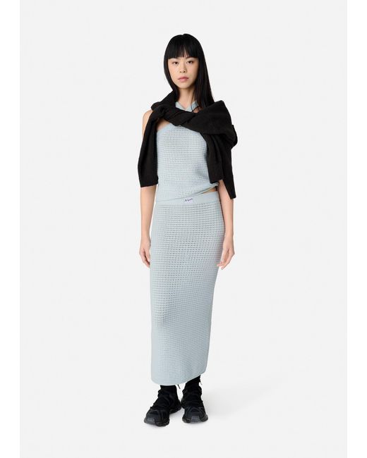 Axel Arigato Blue Column Crochet Skirt