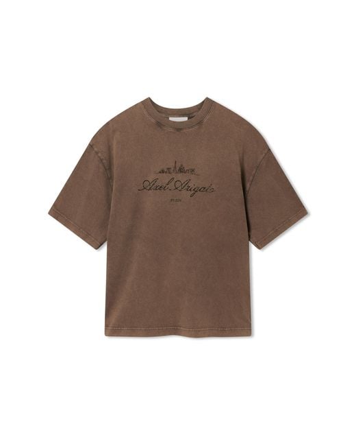 Axel Arigato Brown Paris Washed Sky T-Shirt