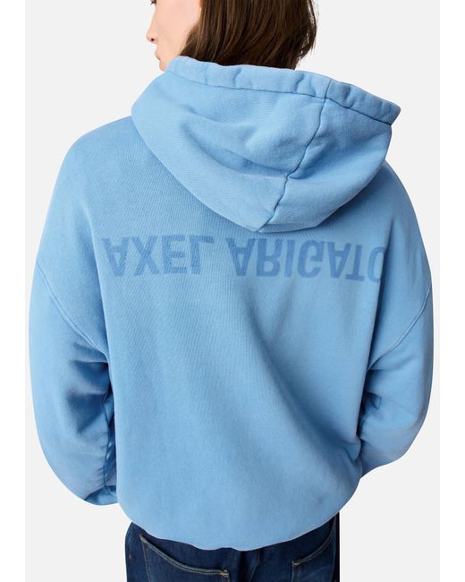 Axel Arigato Blue Distort Washed Hoodie for men