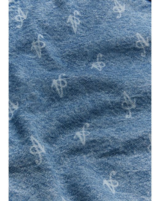 Axel Arigato Blue Dune Script A Denim Bag