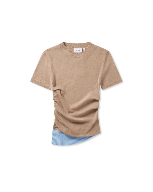 Axel Arigato Natural Ivi Draped Knitted Top