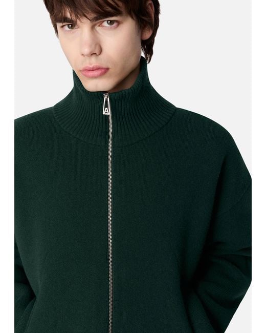 Axel Arigato Green Core Zip-Up Sweater for men