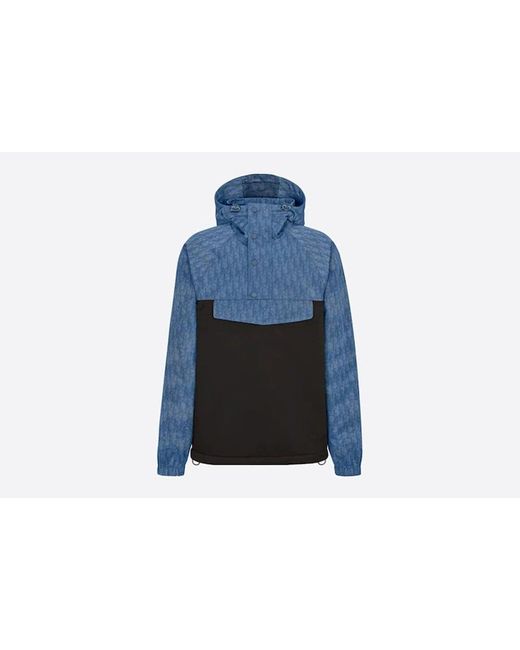Dior Christian Oblique Hooded Anorak Jacket Navy Blue for Men | Lyst