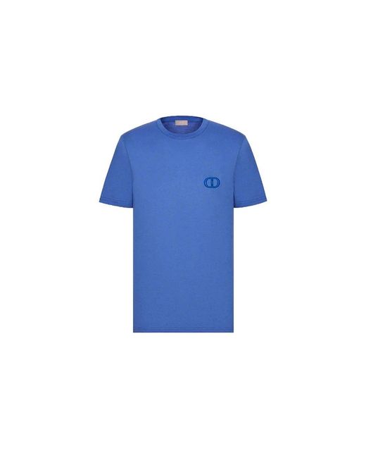 Dior Christian 'cd Icon' T-shirt Relaxed Fit Blue for Men | Lyst