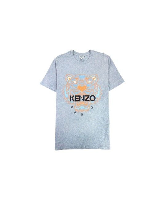 KENZO Classic Tiger T-shirt Grey Orange in Gray for Men | Lyst