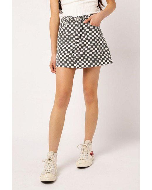 insight checkered skirt