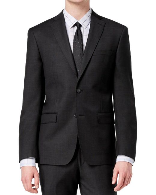 DKNY Wool Suit Separates 40 Long Jacket Stretch Modern in Black for Men