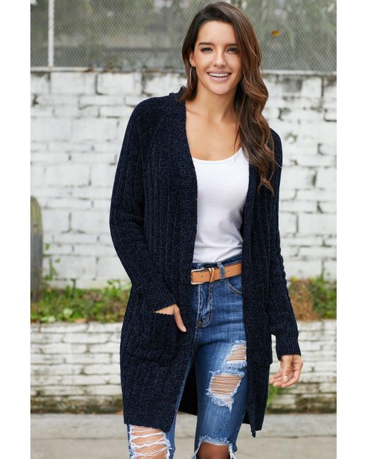blue velvet cardigan