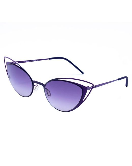 Italia Independent Blue Purple Metal Sunglasses