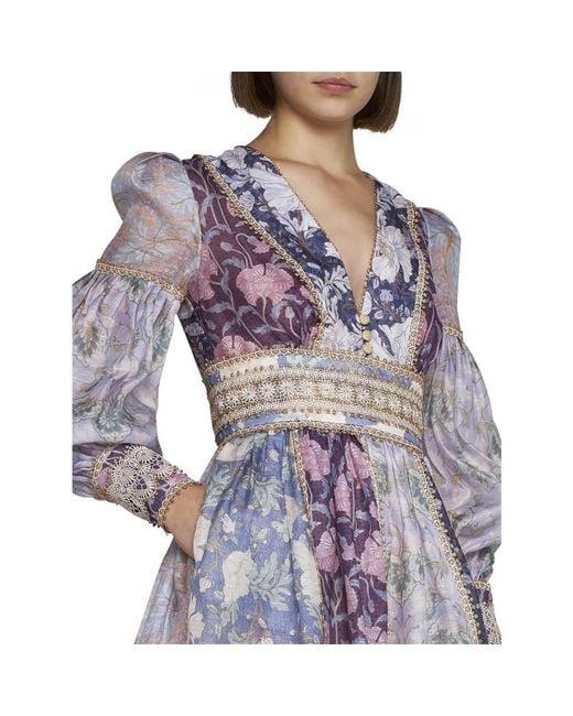 Zimmermann Dress in Purple Lyst