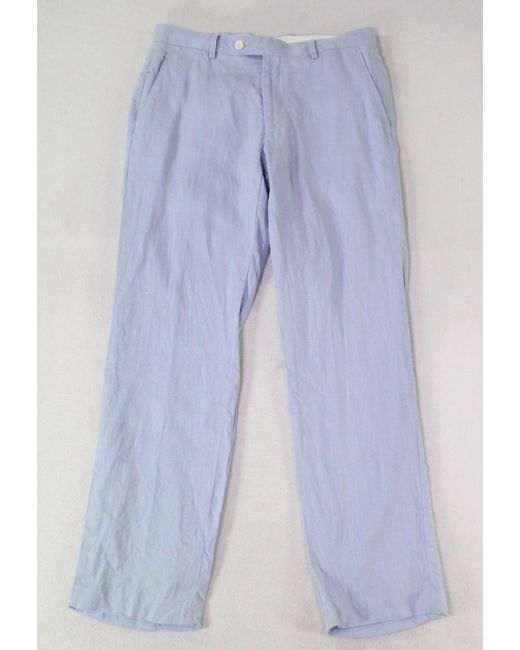 Lauren by Ralph Lauren Dress Pants Powder Size 30x30 Linen in Blue for