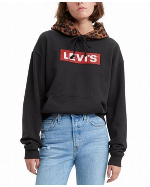 Levi's Cotton Hoodie Black Size Small S 